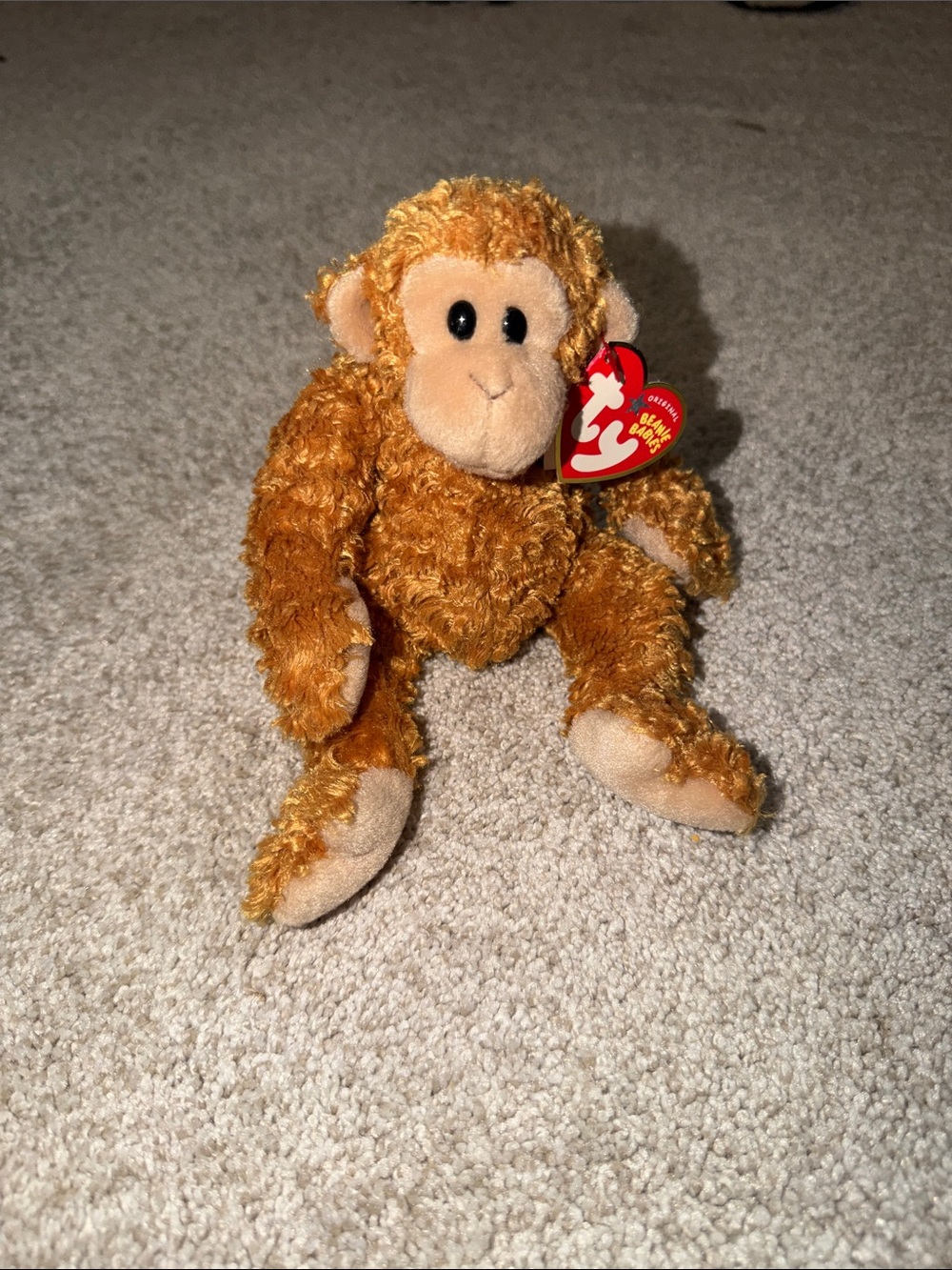 TY Beanie Baby Fumbles Monkey 2004 Retired w/ Original Tags